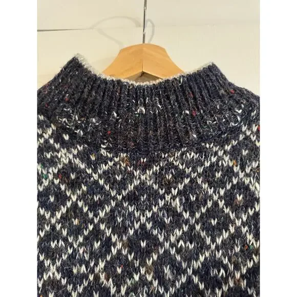 DD Sloane VINTAGE womens wool blend sweater Nordic style crewneck size M - Picture 12 of 12